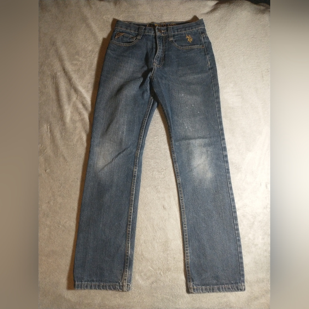 U.S. Polo Assn. Skinny Fit Blue Stone-Washed Jeans - Size 14